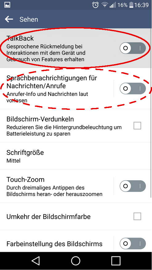 Android Sprachausgabe