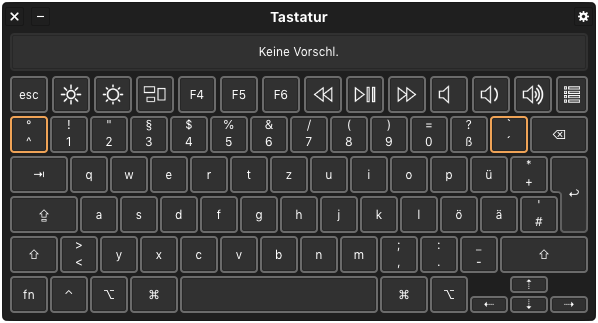 Mac-OS X Bildschirmtastatur