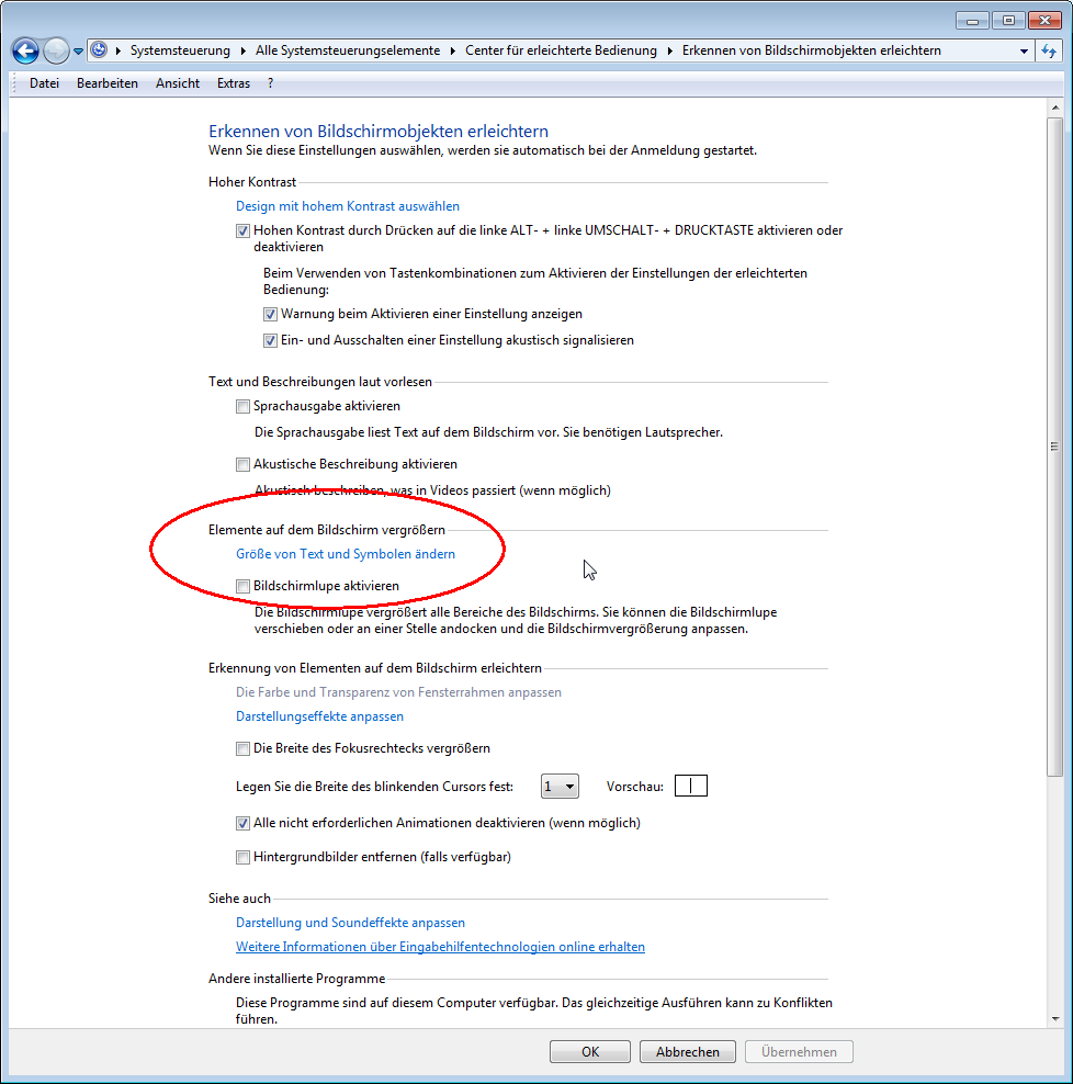 Windows 10 Einstellungen Bildschirmlupe