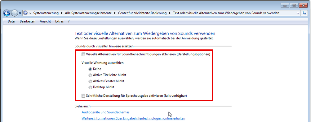 Windows Einstellungen visuelle Alternativen